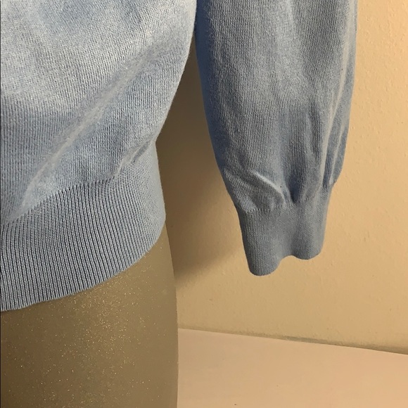 Light Blue Polo Ralph Lauren V Neck Sweater - Picture 4 of 8